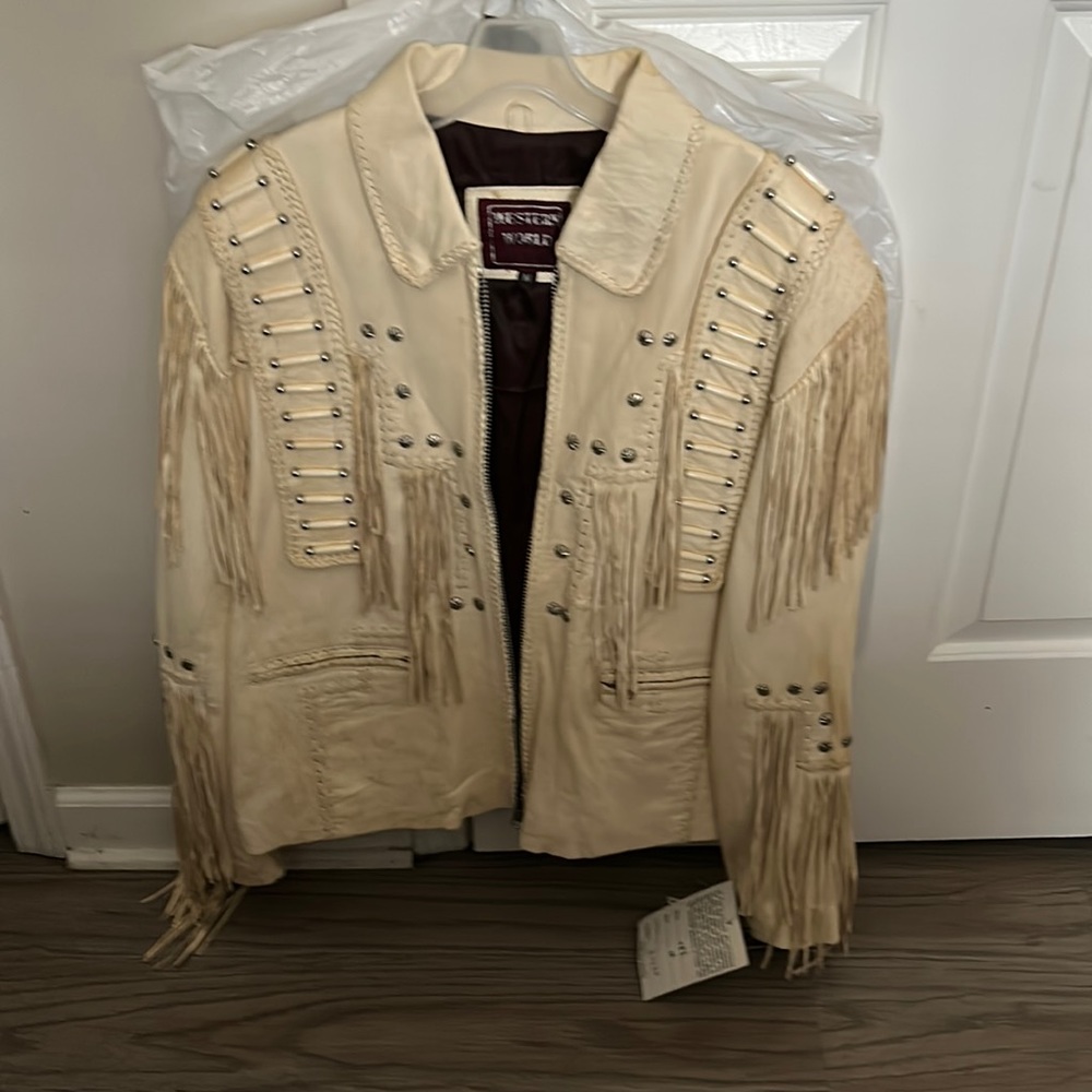 Western world leather jacket brand new
